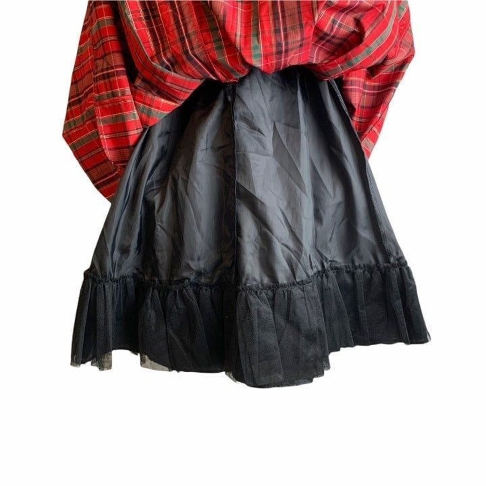 Sweetheart Rose for Dollie and Me Size 10 Christmas Dress Red Plaid Black Velvet - Picture 4 of 11